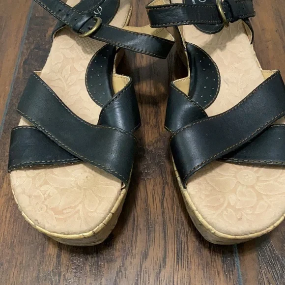 b.o.c Born black platform wedge sandal 7 / 38 - Picture 5 of 11